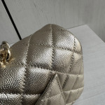 Top-level 26a Chanel cf large mini extended crossbody handle handle handle diamond pattern caviar pattern leather chain bag single shoulder messenger bag 25*12