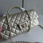 Top-level 26a Chanel cf large mini extended crossbody handle handle handle diamond pattern caviar pattern leather chain bag single shoulder messenger bag 25*12