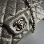 Top-level 26a Chanel cf large mini extended crossbody handle handle handle diamond pattern caviar pattern leather chain bag single shoulder messenger bag 25*12