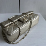 Top-level 26a Chanel cf large mini extended crossbody handle handle handle diamond pattern caviar pattern leather chain bag single shoulder messenger bag 25*12