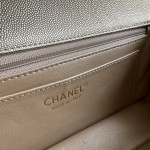 Top-level 26a Chanel cf large mini extended crossbody handle handle handle diamond pattern caviar pattern leather chain bag single shoulder messenger bag 25*12