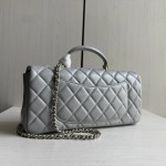 Top-grade 26a Chanel CF large mini extended style horizontal handle handle handle diamond pattern lambskin chain bag messenger bag 25*12