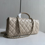 Top-grade 26a Chanel CF large mini extended style horizontal handle handle handle diamond pattern lambskin chain bag messenger bag 25*12