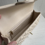 Top-grade 26a Chanel CF large mini extended style horizontal handle handle handle diamond pattern lambskin chain bag messenger bag 25*12
