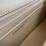Top-grade 26a Chanel CF large mini extended style horizontal handle handle handle diamond pattern lambskin chain bag messenger bag 25*12