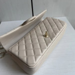 Top-grade 26a Chanel CF large mini extended style horizontal handle handle handle diamond pattern lambskin chain bag messenger bag 25*12