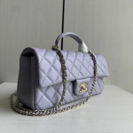Top-grade 26a Chanel CF large mini extended style horizontal handle handle handle diamond pattern lambskin chain bag messenger bag 25*12