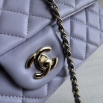 Top-grade 26a Chanel CF large mini extended style horizontal handle handle handle diamond pattern lambskin chain bag messenger bag 25*12