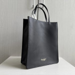 Top-tier Chanel 26a plain weave calfskin music score bag, vertical tote bag, chain tote, handbag, shopping bag, shoulder bag, 28*23