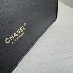 Top-tier Chanel 26a plain weave calfskin music score bag, vertical tote bag, chain tote, handbag, shopping bag, shoulder bag, 28*23