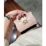 Top-tier DIO Teng pattern lambskin CD pearl buckle jolie women's bag chain cross-body messenger bag