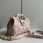 Top-tier DIO Teng pattern lambskin CD pearl buckle jolie women's bag chain cross-body messenger bag
