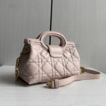 Top-tier DIO Teng pattern lambskin CD pearl buckle jolie women's bag chain cross-body messenger bag