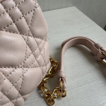 Top-tier DIO Teng pattern lambskin CD pearl buckle jolie women's bag chain cross-body messenger bag
