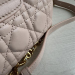 Top-tier DIO Teng pattern lambskin CD pearl buckle jolie women's bag chain cross-body messenger bag