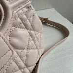 Top-tier DIO Teng pattern lambskin CD pearl buckle jolie women's bag chain cross-body messenger bag