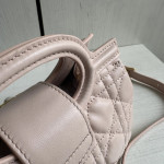 Top-tier DIO Teng pattern lambskin CD pearl buckle jolie women's bag chain cross-body messenger bag