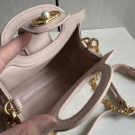 Top-tier DIO Teng pattern lambskin CD pearl buckle jolie women's bag chain cross-body messenger bag