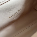 Top-tier DIO Teng pattern lambskin CD pearl buckle jolie women's bag chain cross-body messenger bag