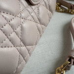 Top-tier DIO Teng pattern lambskin CD pearl buckle jolie women's bag chain cross-body messenger bag