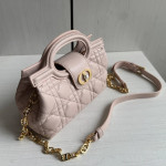 Top-tier DIO Teng pattern lambskin CD pearl buckle jolie women's bag chain cross-body messenger bag