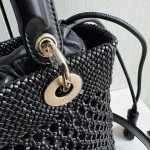 Top-tier Dior Lady Woven Bag with Drawstring Inner Pocket, Lady Woven Butterfly Knot Bag, Handbag, Crossbody Shoulder Bag