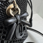 Top-tier Dior Lady Woven Bag with Drawstring Inner Pocket, Lady Woven Butterfly Knot Bag, Handbag, Crossbody Shoulder Bag