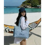 頂级 dio iviera系列spongy book tote 刺绣帆布老花 单肩包 女包 购物袋 41*32