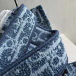 頂级 dio iviera系列spongy book tote 刺绣帆布老花 单肩包 女包 购物袋 41*32