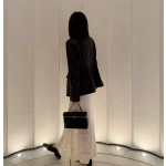 Top-tier CelinCE new style box bag frame, imported calfskin, genuine leather inside and outside, hand-twisted handbag, trunk bag, women's bag, 24*14