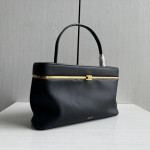 Top-tier CelinCE new style box bag frame, imported calfskin, genuine leather inside and outside, hand-twisted handbag, trunk bag, women's bag, 24*14