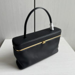 Top-tier CelinCE new style box bag frame, imported calfskin, genuine leather inside and outside, hand-twisted handbag, trunk bag, women's bag, 24*14