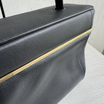 Top-tier CelinCE new style box bag frame, imported calfskin, genuine leather inside and outside, hand-twisted handbag, trunk bag, women's bag, 24*14