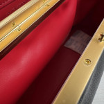 Top-tier CelinCE new style box bag frame, imported calfskin, genuine leather inside and outside, hand-twisted handbag, trunk bag, women's bag, 24*14