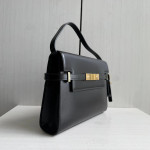 Top-grade y manhattan poplar forest crocodile-patterned calfskin Manhattan bag, French bag, messenger bag, shoulder bag, small size 24*18