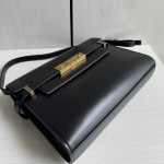 Top-grade y manhattan poplar forest crocodile-patterned calfskin Manhattan bag, French bag, messenger bag, shoulder bag, small size 24*18
