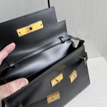 Top-grade y manhattan poplar forest crocodile-patterned calfskin Manhattan bag, French bag, messenger bag, shoulder bag, small size 24*18