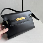 Top-grade y manhattan poplar forest crocodile-patterned calfskin Manhattan bag, French bag, messenger bag, shoulder bag, small size 24*18