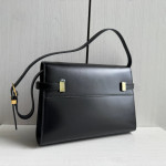 Top-grade y manhattan poplar forest crocodile-patterned calfskin Manhattan bag, French bag, messenger bag, shoulder bag, small size 24*18
