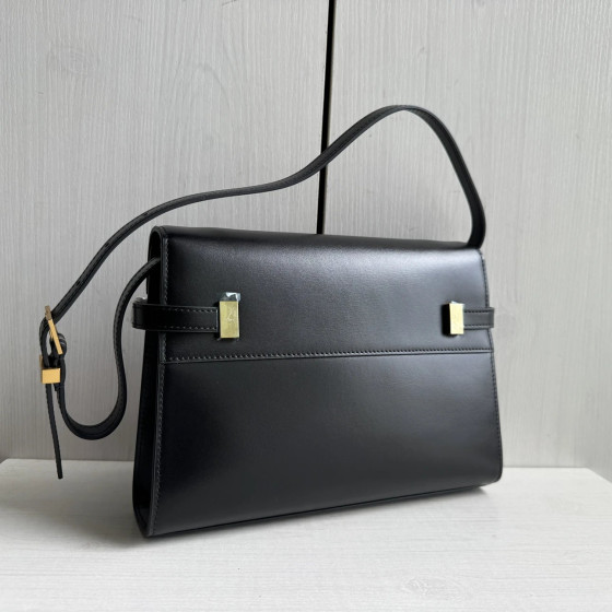 Top-grade y manhattan poplar forest crocodile-patterned calfskin Manhattan bag, French bag, messenger bag, shoulder bag, small size 24*18