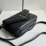 Top-grade Y Yangshulin V-pattern lambskin loulou small messenger bag cross-body shoulder bag 20*14