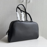Medium Chanel top-grade 26Bb plain weave cowhide diamond pattern cowhide bowling bag, with inner matte leather, women's shoulder bag, medium size, 32*16