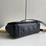 New Dior Cargo Rattan-patterned calfskin CD vintage chain messenger bag, large size 25cm, small size 20cm (with genuine leather inside and outside)