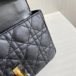 New Dior Cargo Rattan-patterned calfskin CD vintage chain messenger bag, large size 25cm, small size 20cm (with genuine leather inside and outside)