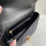 New Dior Cargo Rattan-patterned calfskin CD vintage chain messenger bag, large size 25cm, small size 20cm (with genuine leather inside and outside)