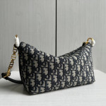 Dior Five-pointed star rice box bag, hobo messenger bag, canvas embroidery, chain, Tengge cracked leather washed sheepskin, shoulder bag, handbag, 22*13