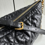 Dior Five-pointed star rice box bag, hobo messenger bag, canvas embroidery, chain, Tengge cracked leather washed sheepskin, shoulder bag, handbag, 22*13