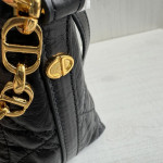 Dior Five-pointed star rice box bag, hobo messenger bag, canvas embroidery, chain, Tengge cracked leather washed sheepskin, shoulder bag, handbag, 22*13