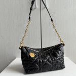 Dior Five-pointed star rice box bag, hobo messenger bag, canvas embroidery, chain, Tengge cracked leather washed sheepskin, shoulder bag, handbag, 22*13