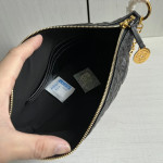Dior Five-pointed star rice box bag, hobo messenger bag, canvas embroidery, chain, Tengge cracked leather washed sheepskin, shoulder bag, handbag, 22*13
